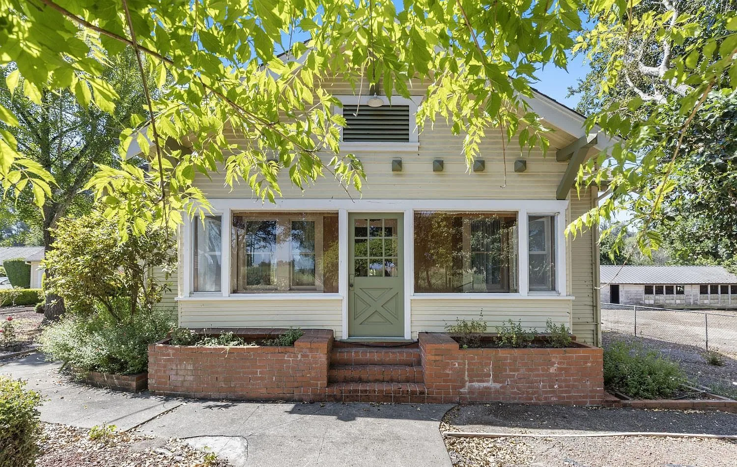 Bungalow and garden on Roblar Road, Petaluma